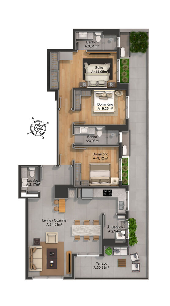 Apartamento, 2 quartos, 117 m² - Foto 8