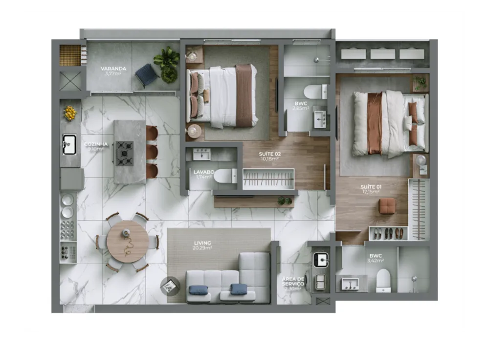 Cobertura, 4 quartos, 185 m² - Foto 2