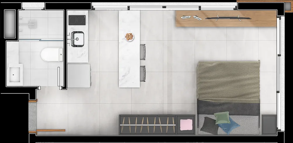 Apartamento, 1 quarto, 40 m² - Foto 9