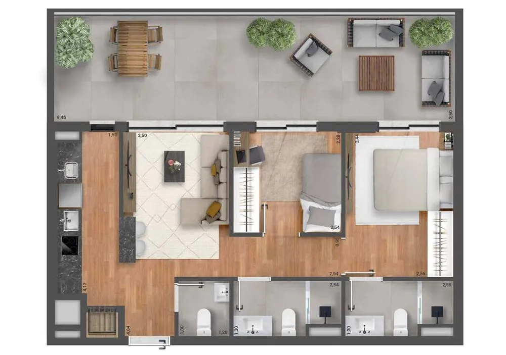 Apartamento, 2 quartos, 67 m² - Foto 12
