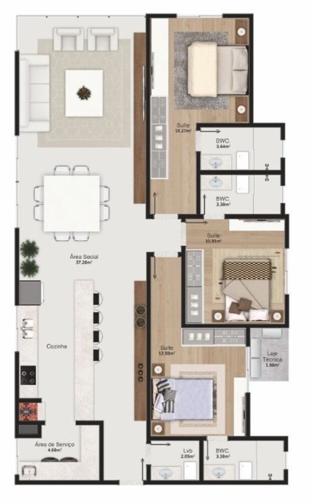 Apartamento à venda com 4 quartos, 136m² - Foto 9