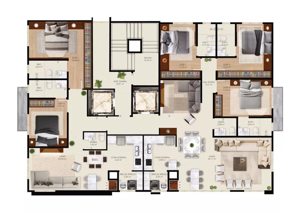 Apartamento, 3 quartos, 116 m² - Foto 2