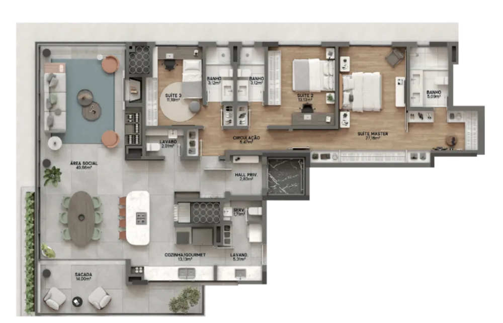 Apartamento, 3 quartos, 170 m² - Foto 14