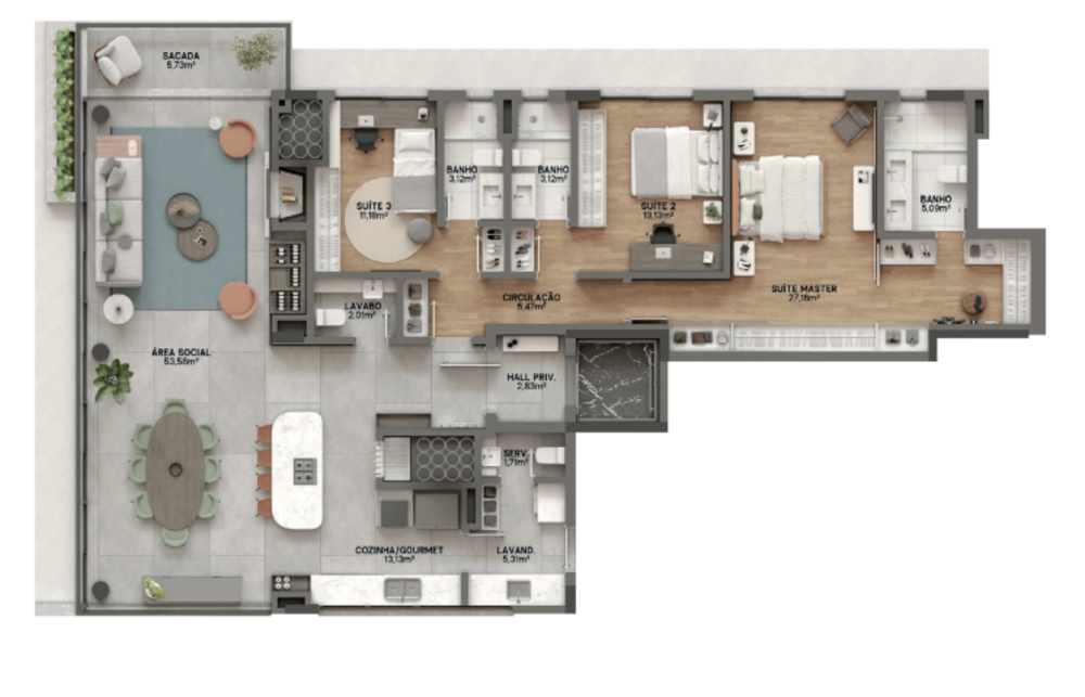 Apartamento, 3 quartos, 160 m² - Foto 4