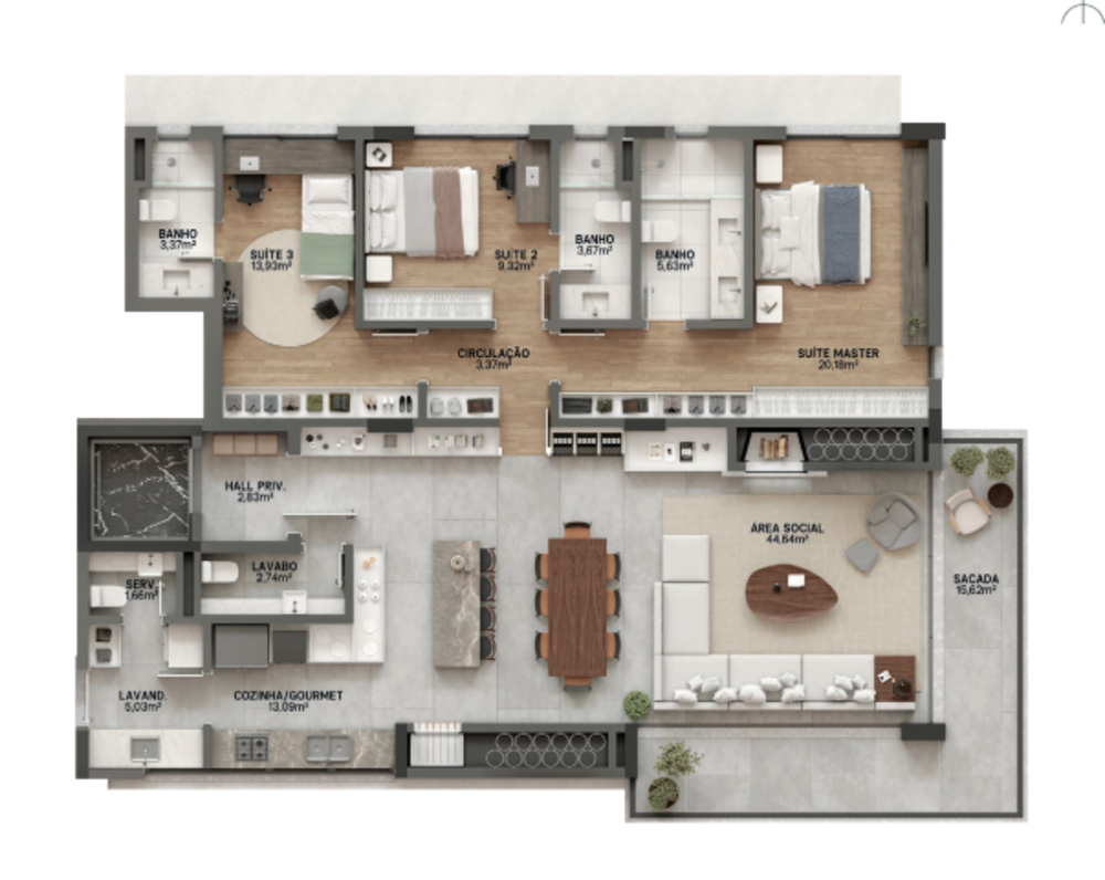 Apartamento, 3 quartos, 160 m² - Foto 7