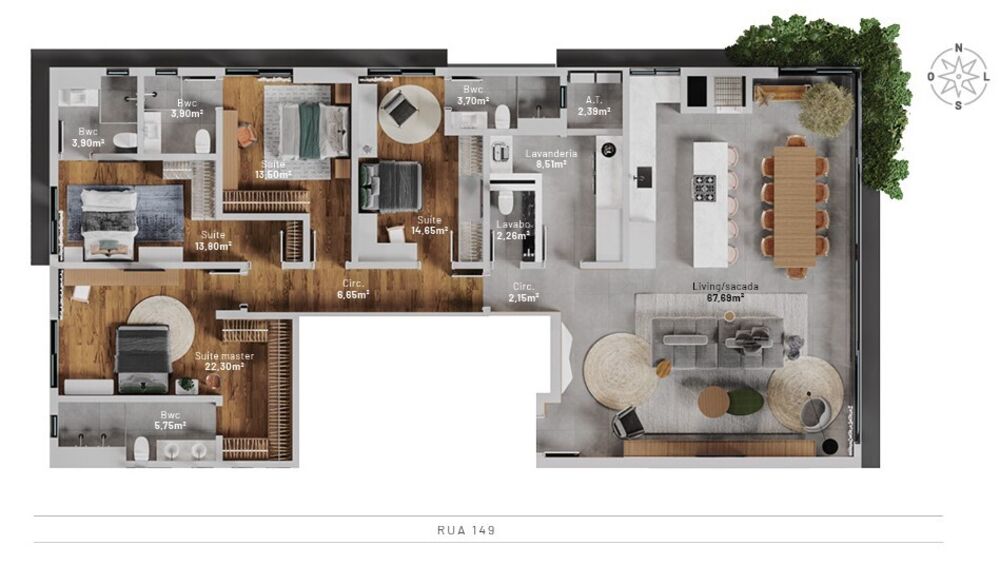 Apartamento, 4 quartos, 200 m² - Foto 4