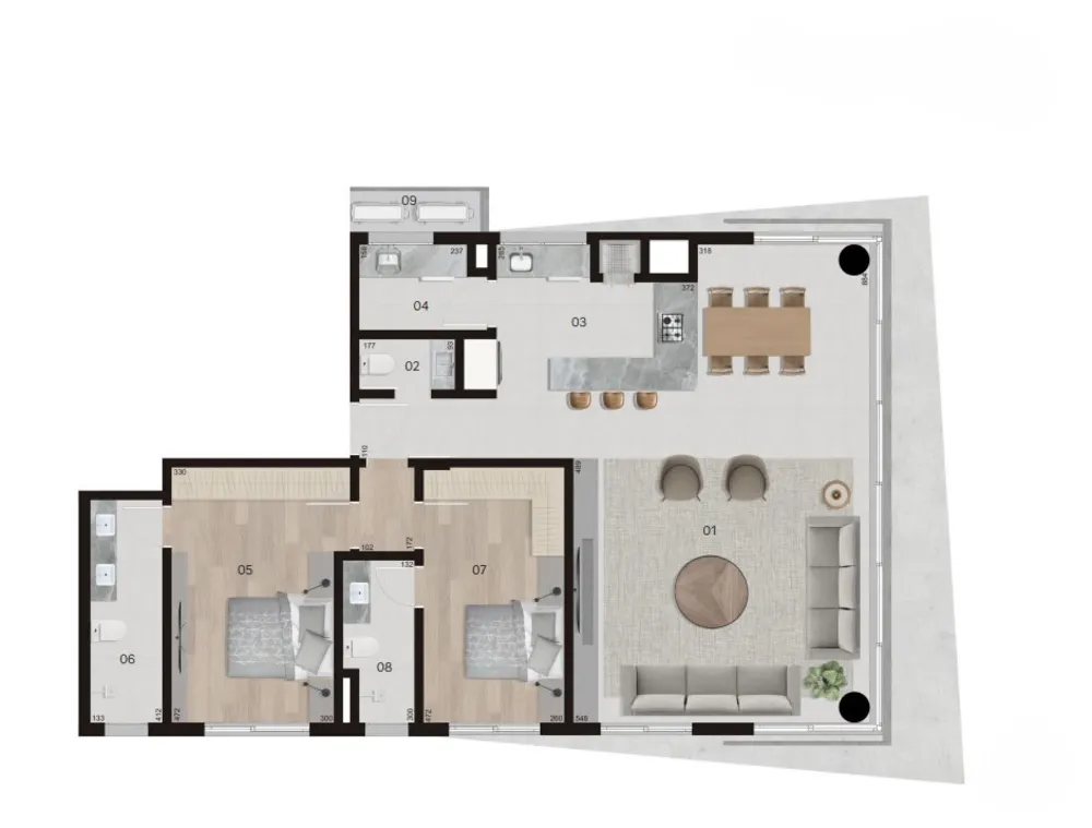 Apartamento, 2 quartos, 156 m² - Foto 3