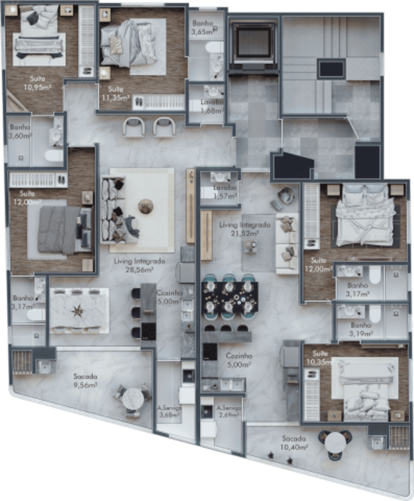 Apartamento, 3 quartos, 109 m² - Foto 8