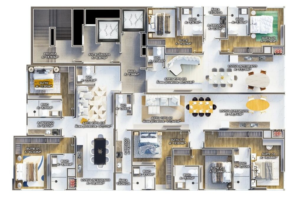 Apartamento, 3 quartos, 107 m² - Foto 5