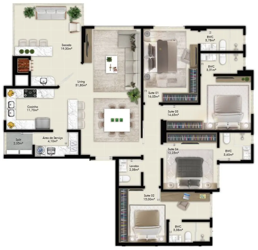Apartamento, 3 quartos, 135 m² - Foto 8