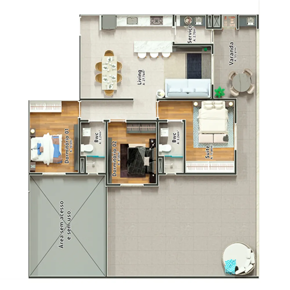 Apartamento, 2 quartos, 76 m² - Foto 12