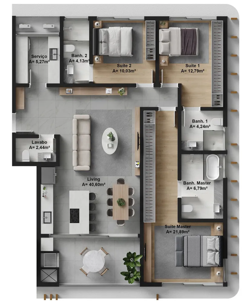 Cobertura, 4 quartos, 280 m² - Foto 9