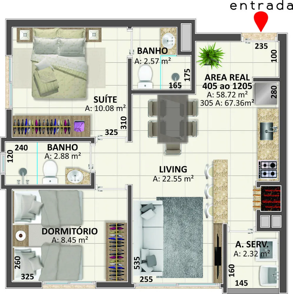 Apartamento, 2 quartos, 69 m² - Foto 6