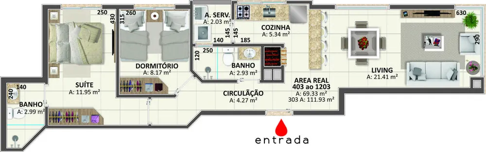 Apartamento, 2 quartos, 69 m² - Foto 7