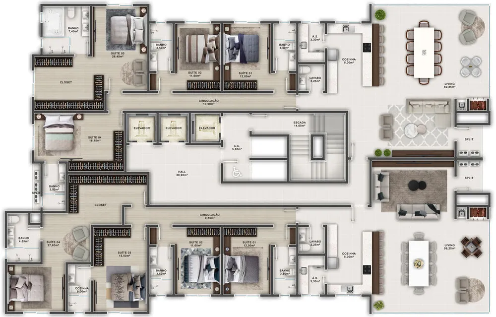 Cobertura, 4 quartos, 180 m² - Foto 2