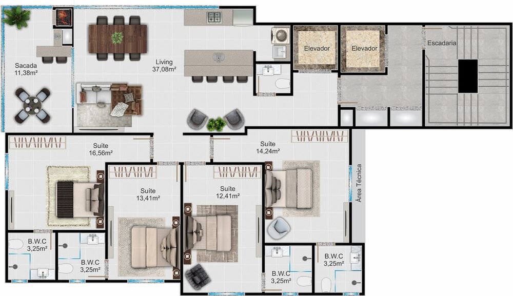 Apartamento, 4 quartos, 150 m² - Foto 2