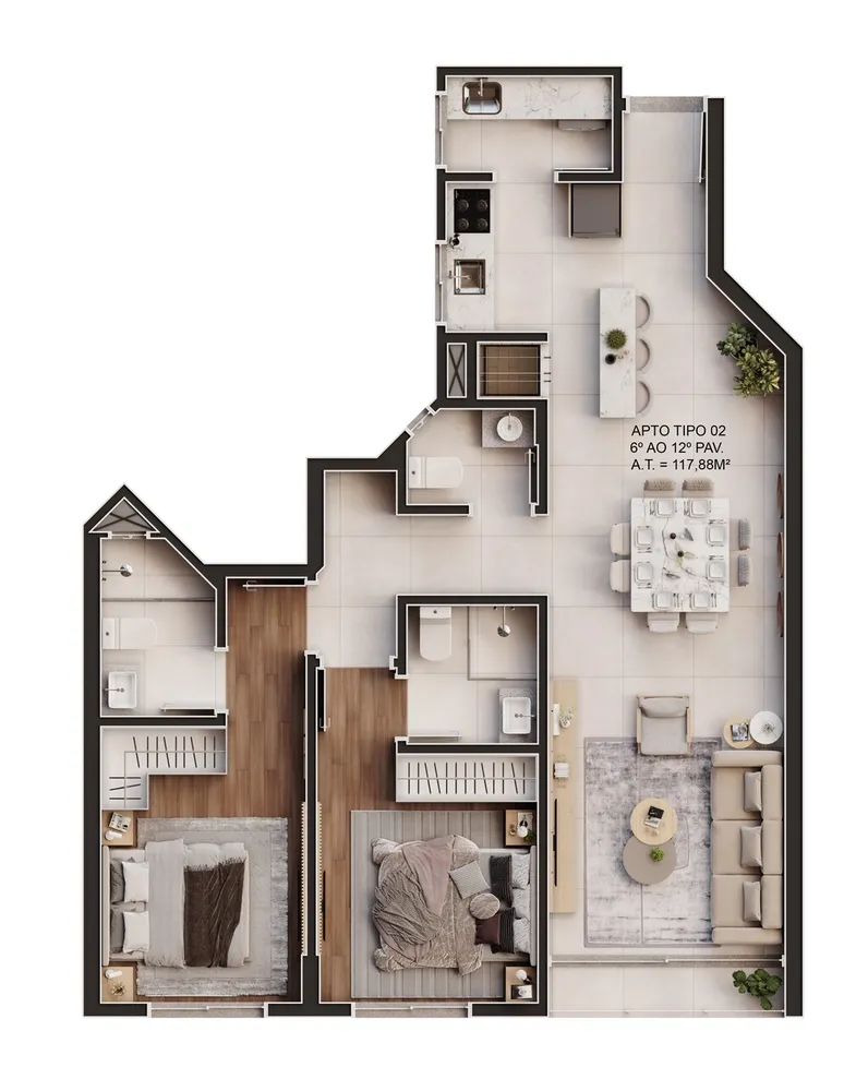 Apartamento, 3 quartos, 101 m² - Foto 8