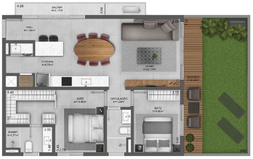 Apartamento, 1 quarto, 47 m² - Foto 13