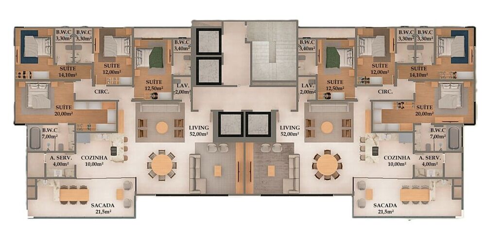 Apartamento à venda com 4 quartos, 300m² - Foto 2