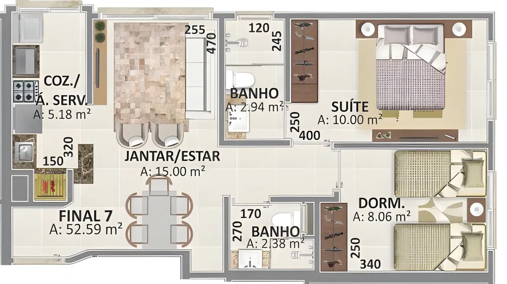 Apartamento, 3 quartos, 106 m² - Foto 1