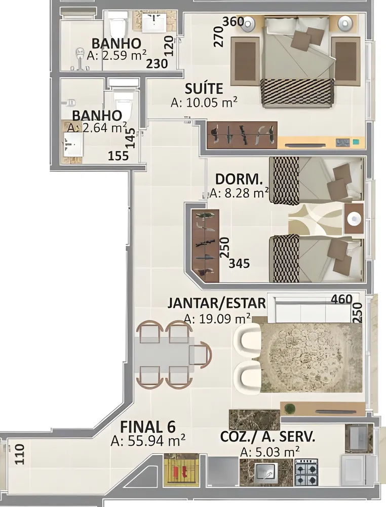 Apartamento, 3 quartos, 106 m² - Foto 2