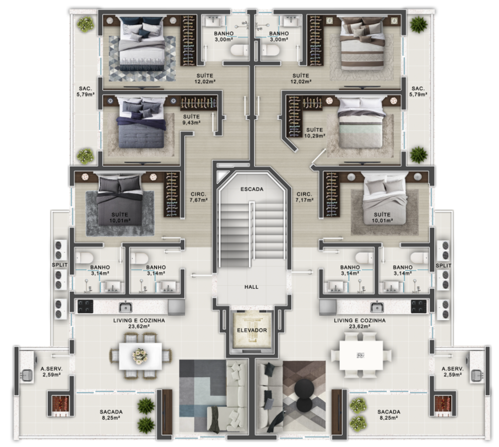 Cobertura, 3 quartos, 116 m² - Foto 17