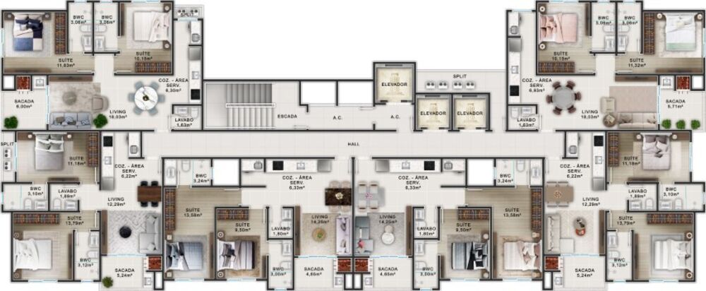 Apartamento, 2 quartos, 69 m² - Foto 9
