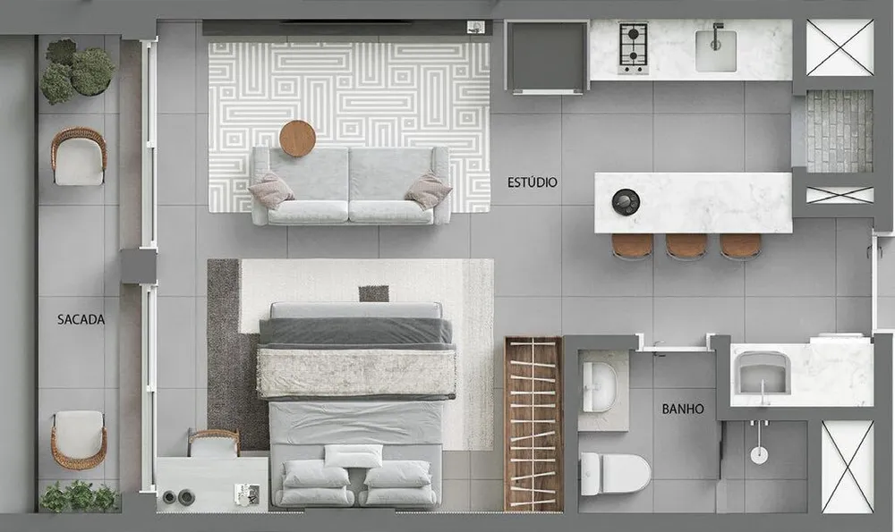 Apartamento, 1 quarto, 44 m² - Foto 10