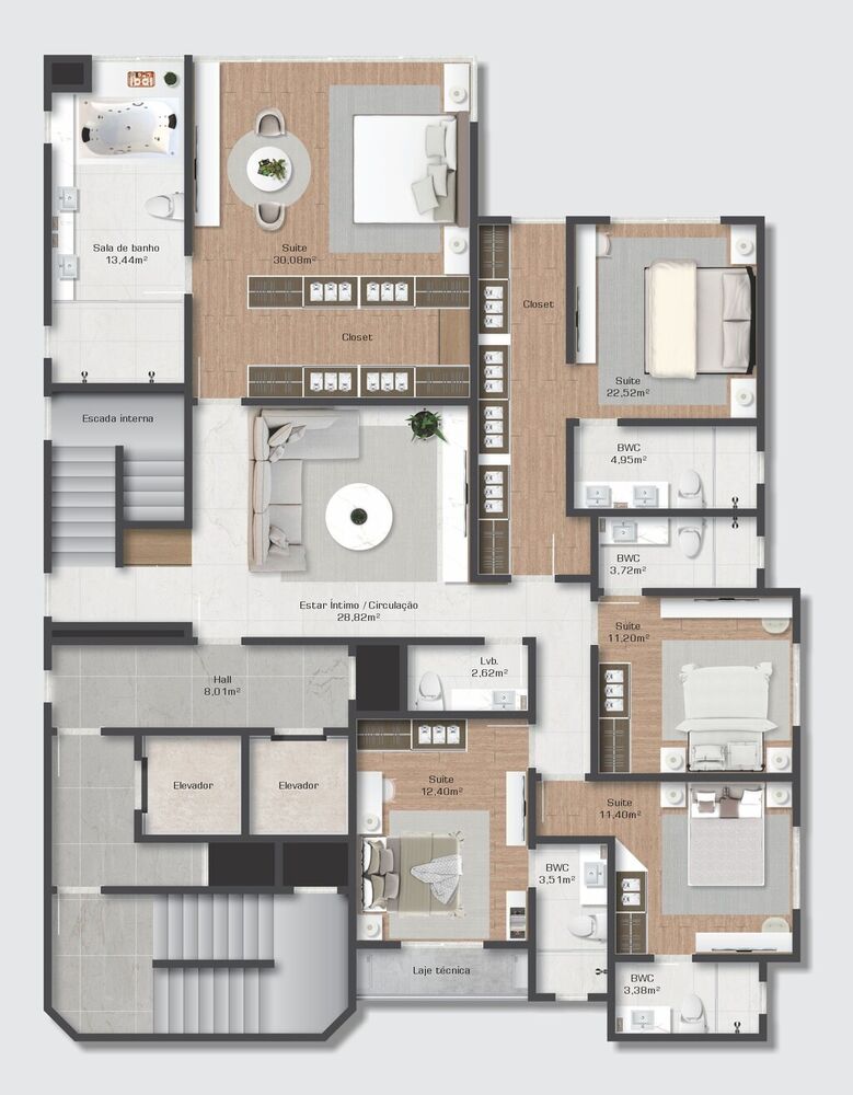 Apartamento, 4 quartos, 172 m² - Foto 3