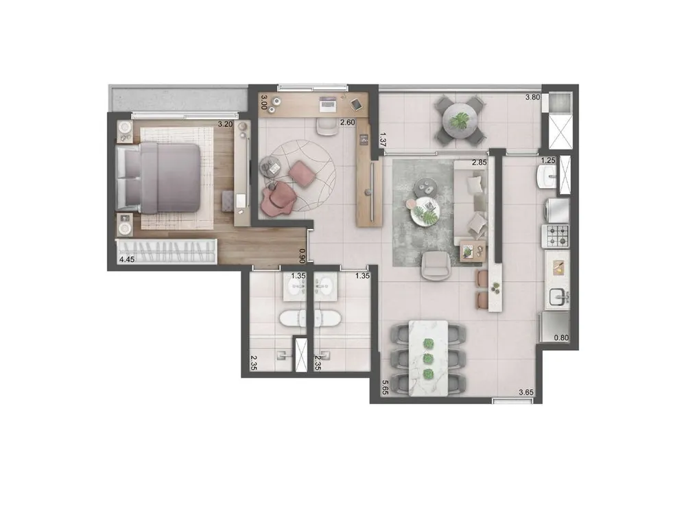 Apartamento, 3 quartos, 97 m² - Foto 2