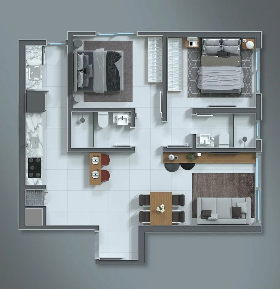 Apartamento, 1 quarto, 36 m² - Foto 2