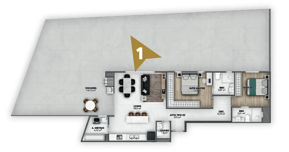 Apartamento, 2 quartos, 103 m² - Foto 7