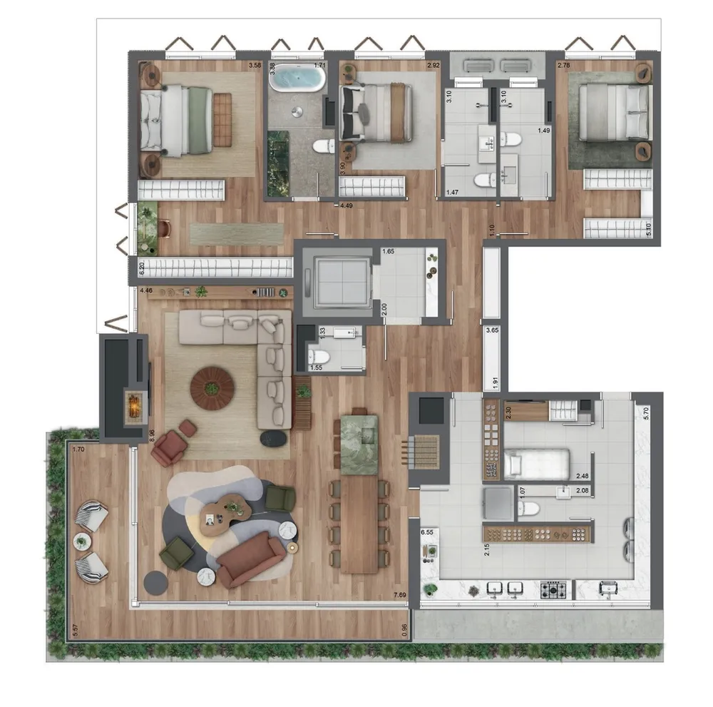 Apartamento, 3 quartos, 232 m² - Foto 15