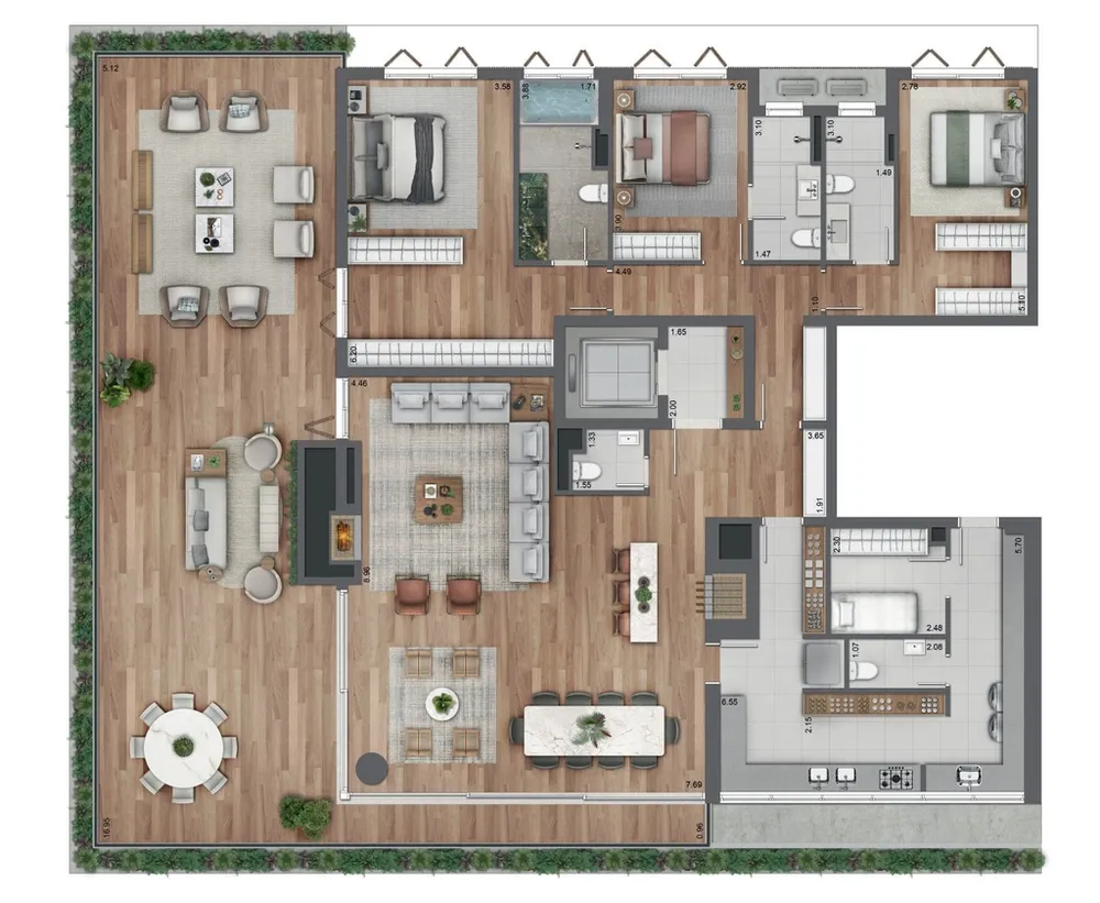 Apartamento, 3 quartos, 232 m² - Foto 16