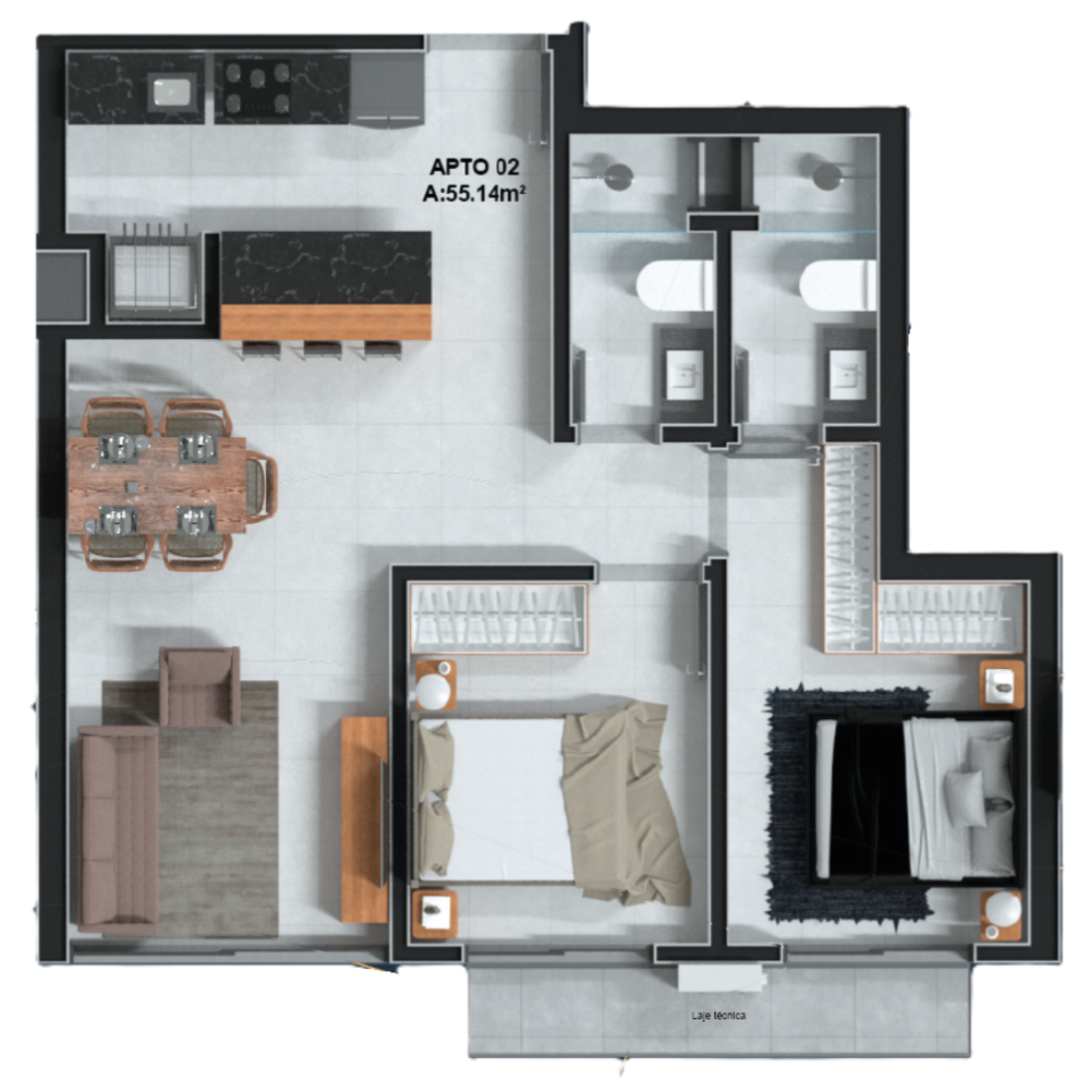 Apartamento, 2 quartos, 115 m² - Foto 8