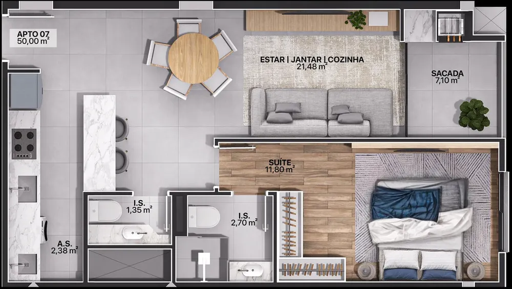 Apartamento, 2 quartos, 76 m² - Foto 5