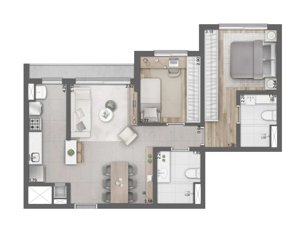 Apartamento, 3 quartos, 119 m² - Foto 9