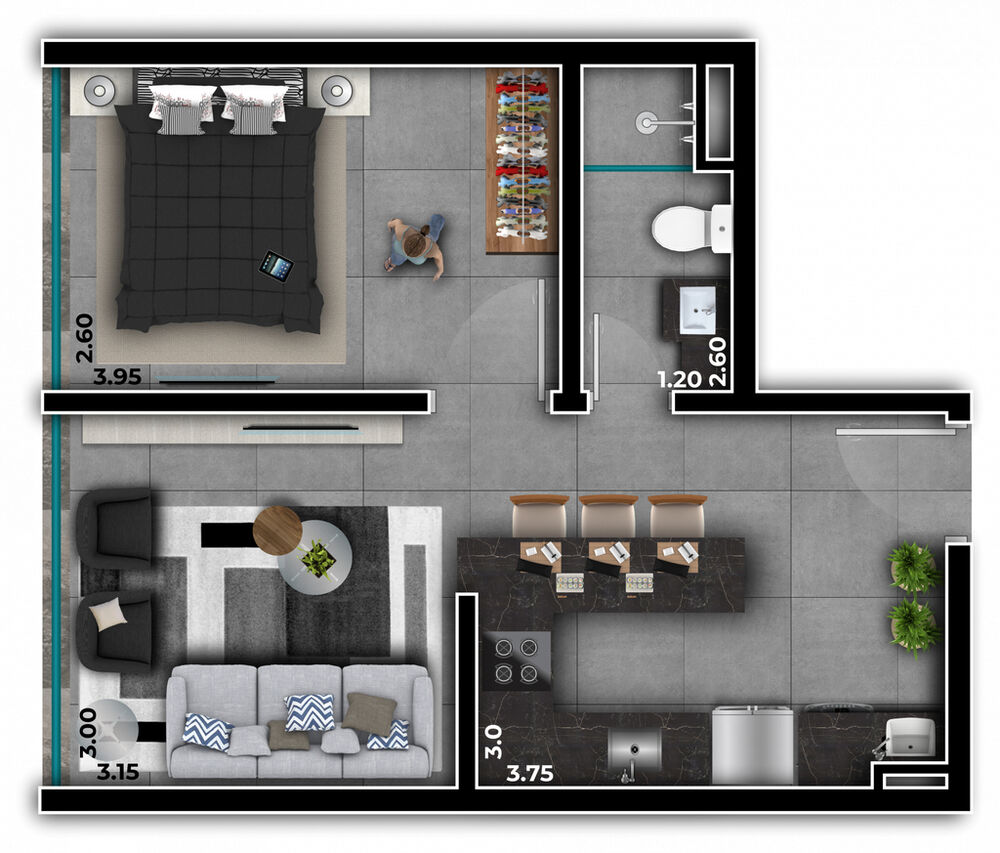 Apartamento, 1 quarto, 39 m² - Foto 11