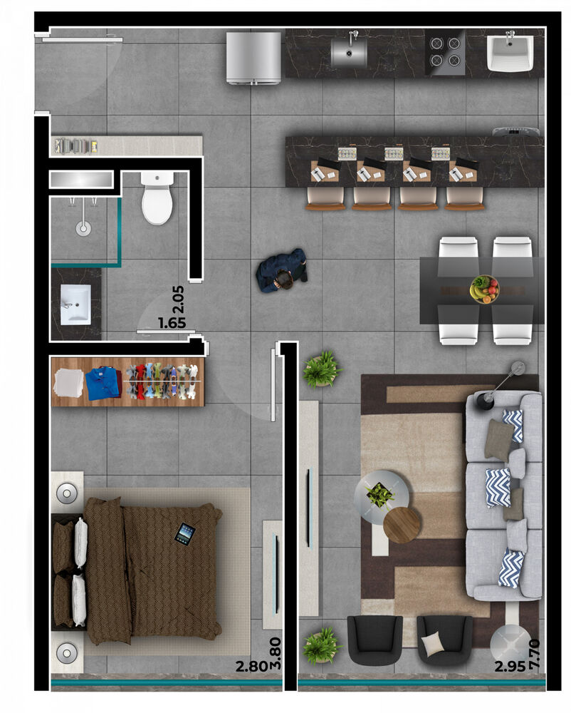 Apartamento, 1 quarto, 39 m² - Foto 10