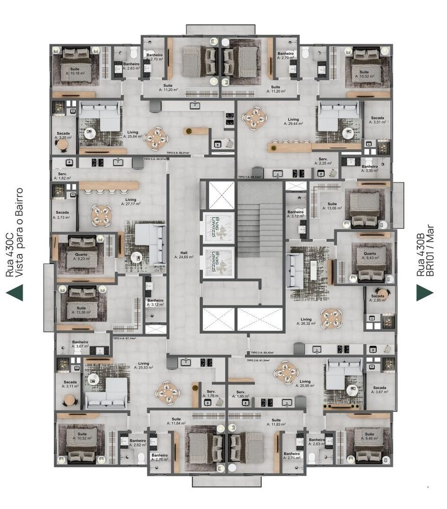 Apartamento, 2 quartos, 69 m² - Foto 4