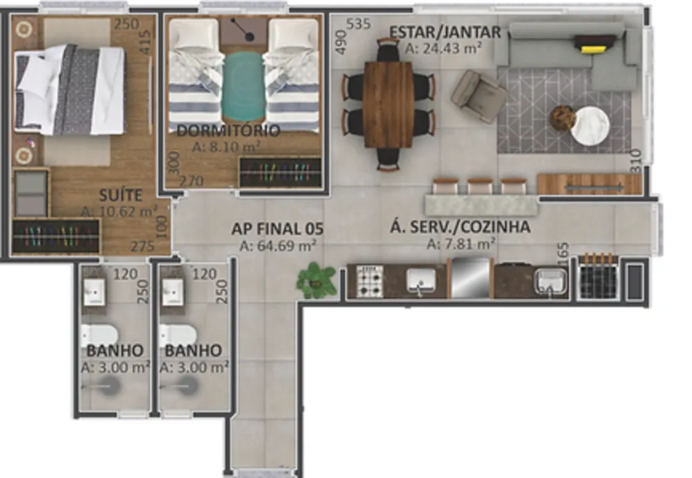 Apartamento, 2 quartos, 82 m² - Foto 6
