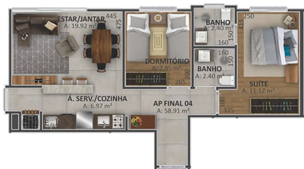Apartamento, 2 quartos, 82 m² - Foto 5