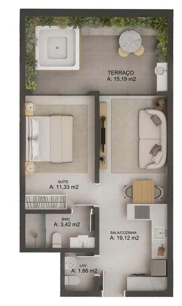 Apartamento, 1 quarto, 39 m² - Foto 8