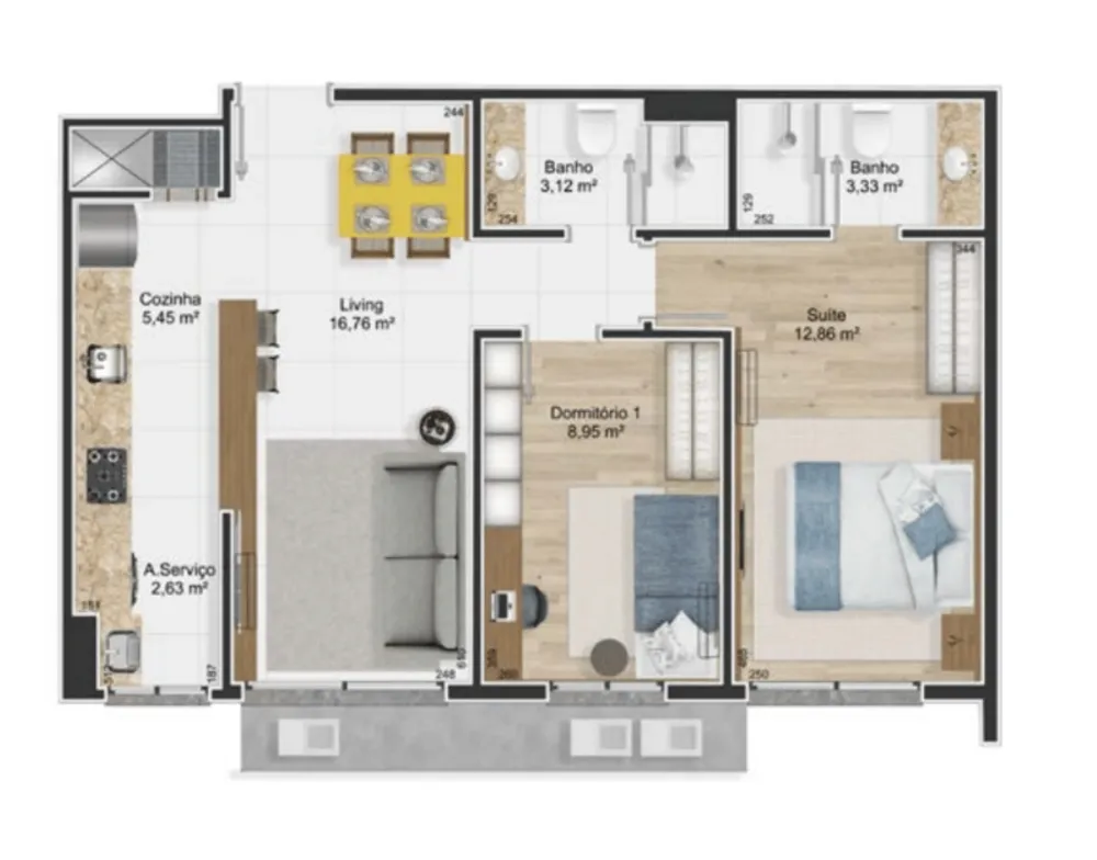 Apartamento, 2 quartos, 76 m² - Foto 15