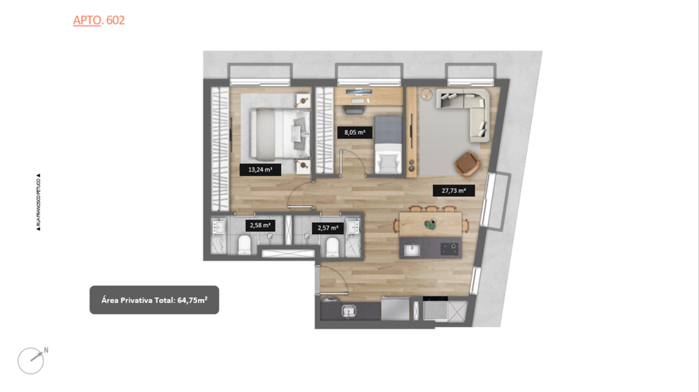 Apartamento à venda com 1 quarto, 87m² - Foto 11