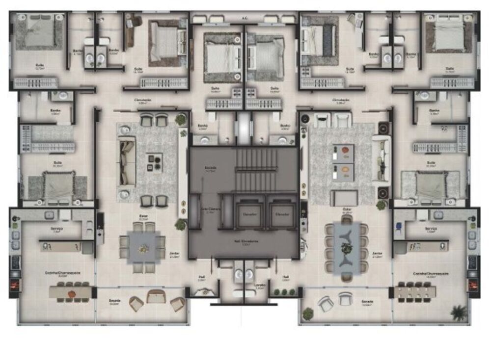 Apartamento, 4 quartos, 193 m² - Foto 12