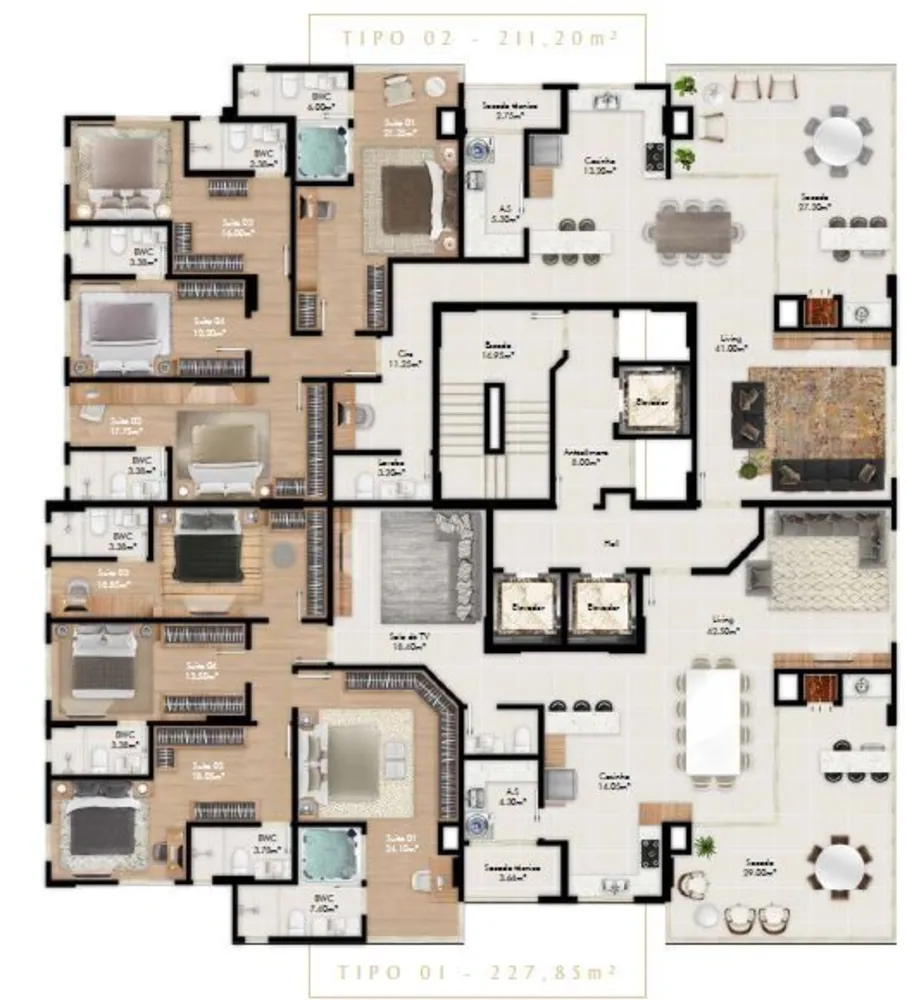 Apartamento, 4 quartos, 262 m² - Foto 12