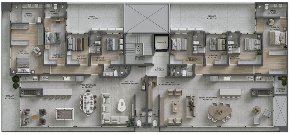 Apartamento, 4 quartos, 328 m² - Foto 3