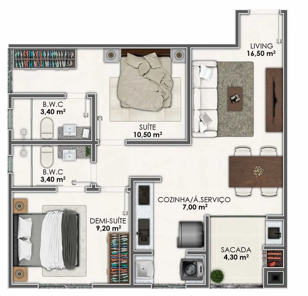 Apartamento, 2 quartos, 62 m² - Foto 4