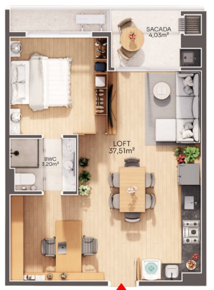 Apartamento, 1 quarto, 53 m² - Foto 16